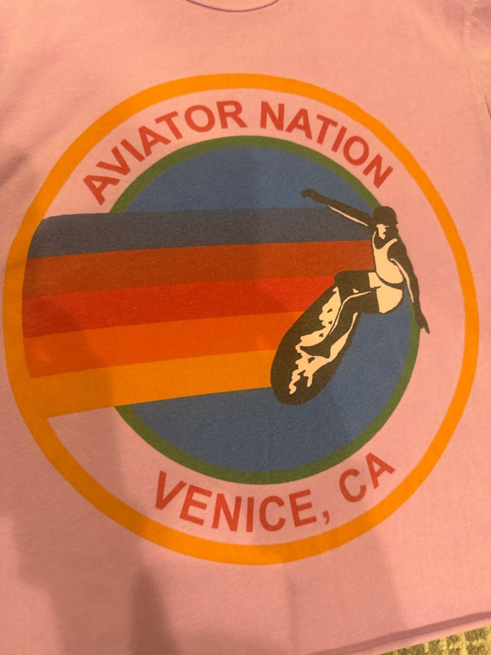Aviator Nation Lilac Surf Logo Tee - Picture 3 of 8